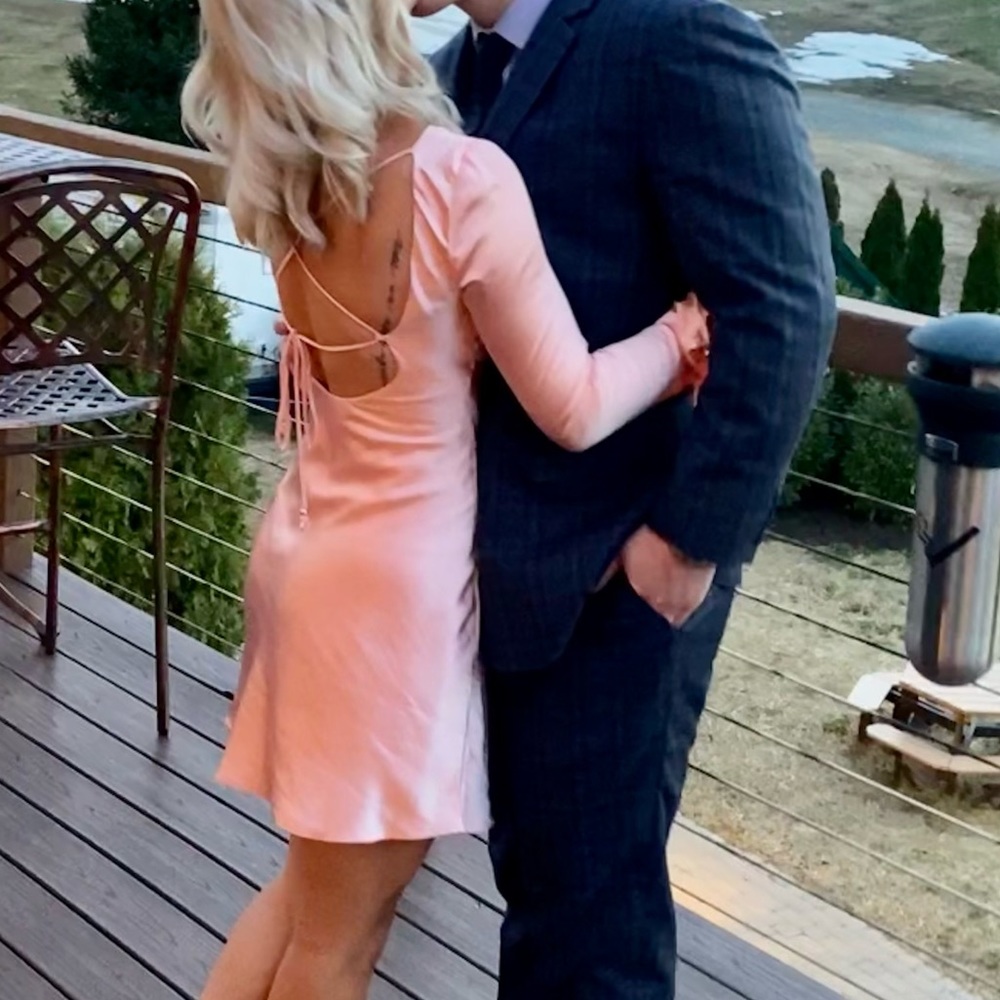 Hello Molly silk pink dress